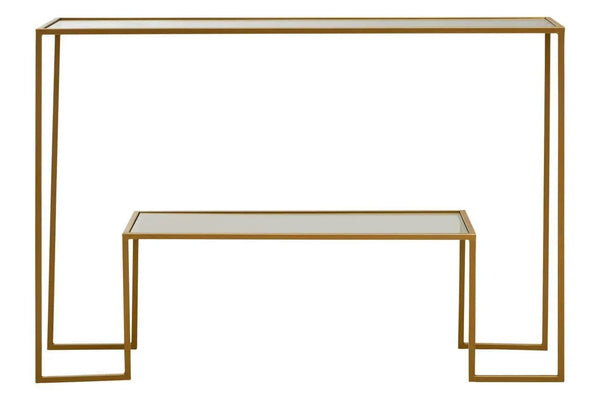 Golden Console Table Duo
