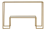 Golden Console Table Duo
