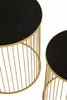 Gold Mirror Side Tables Set