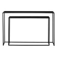 Black Mirrored Console Tables Duo
