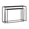 Black Mirrored Console Tables Duo