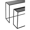 Black Mirrored Console Tables Duo