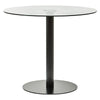 Sleek Black Glass Dining Table