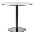 Sleek Black Glass Dining Table