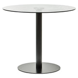 Sleek Black Glass Dining Table
