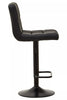Quilted Black Leather Bar Chair