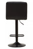 Quilted Black Leather Bar Chair