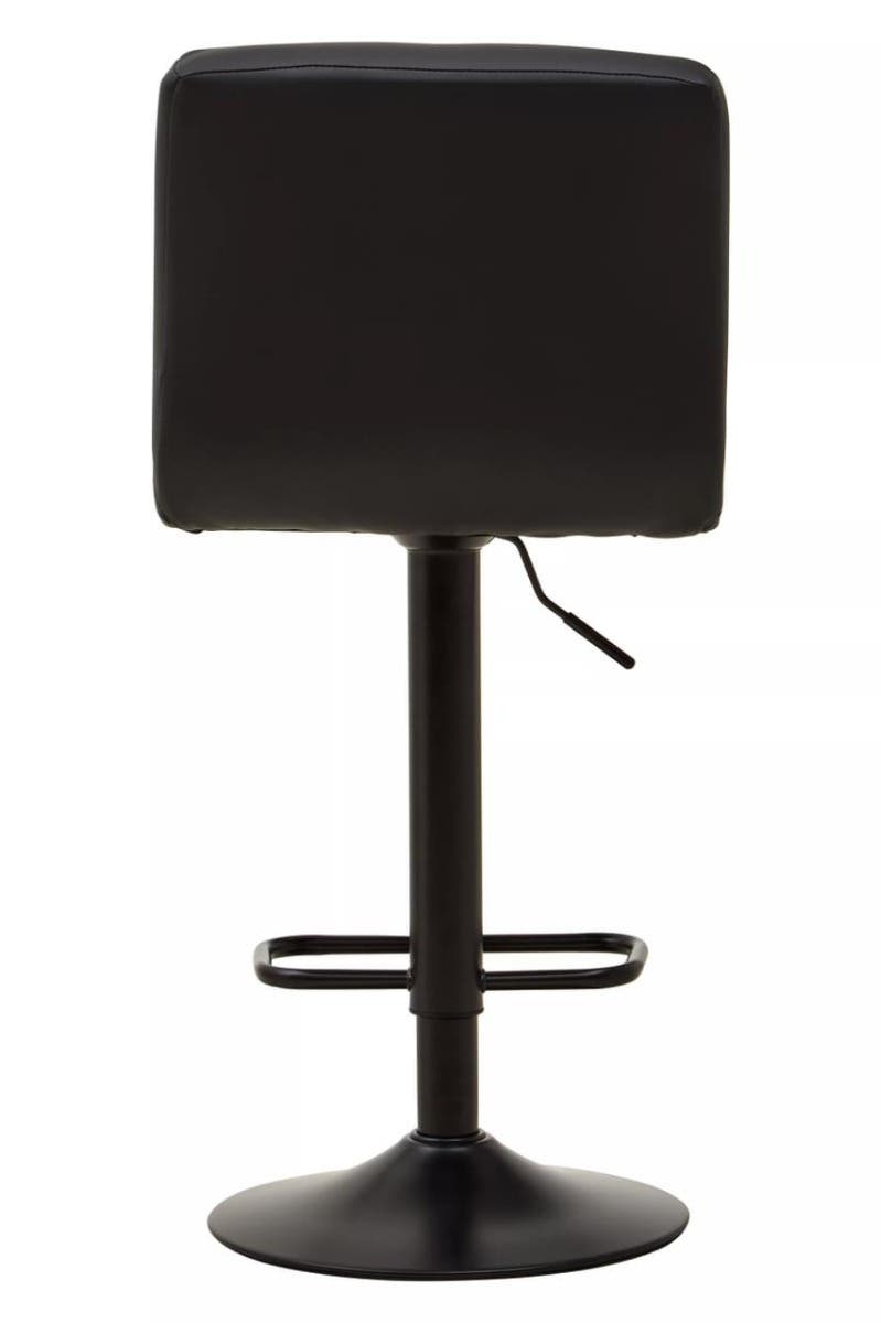 Quilted Black Leather Bar Chair