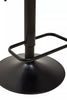 Quilted Black Leather Bar Chair