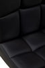 Quilted Black Leather Bar Chair