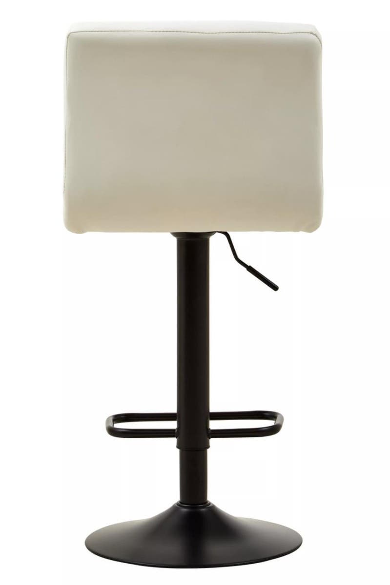 Quilted White Leather Bar Chair