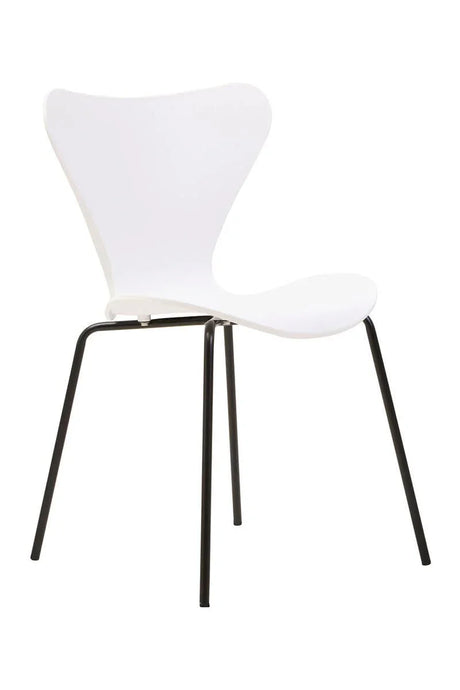 Laila White Seat and Black Legs Dining Chair