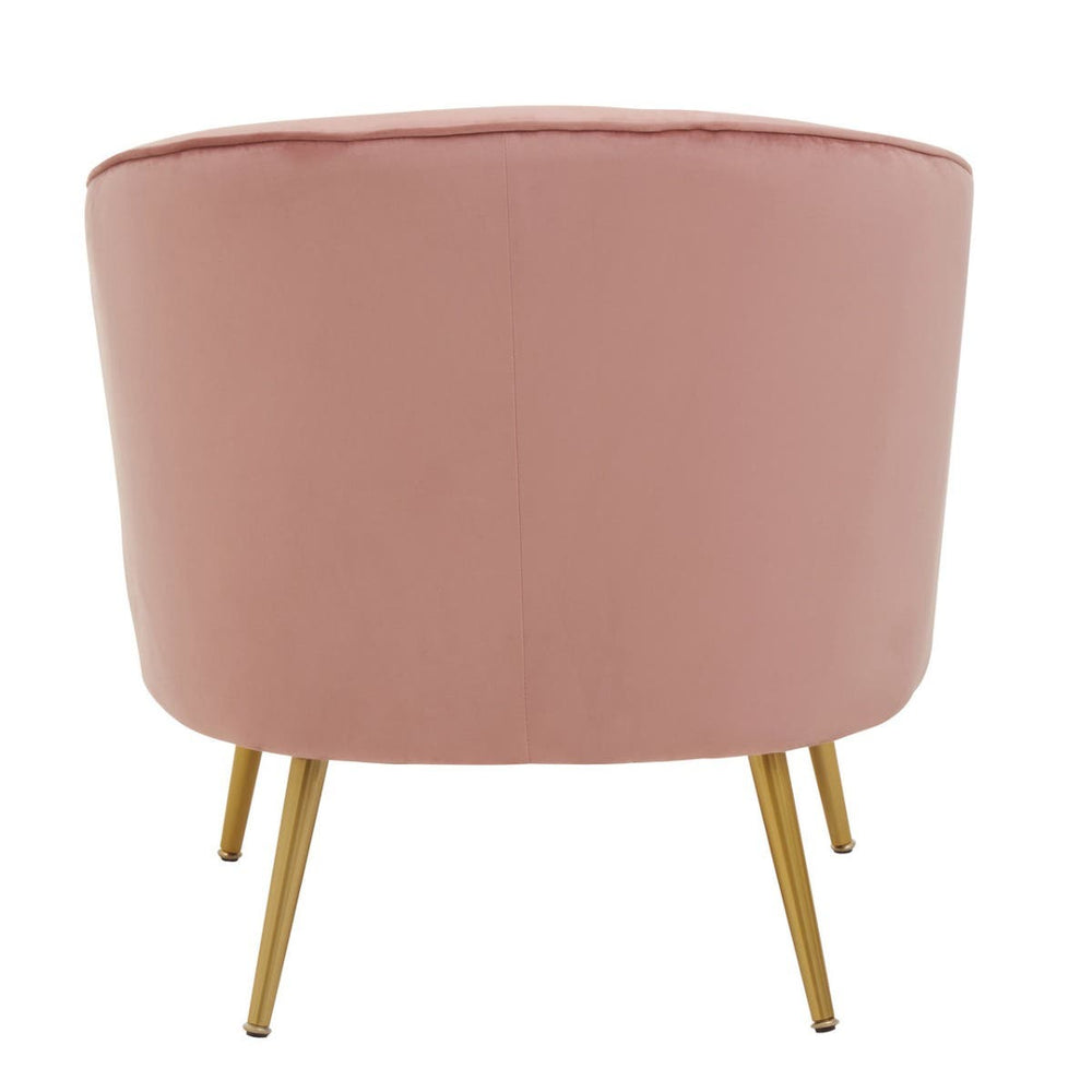 Luxe Pink Velvet Accent Chair
