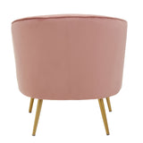 Luxe Pink Velvet Accent Chair