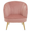 Luxe Pink Velvet Accent Chair
