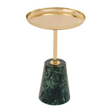 Gold & Green Marble Side
