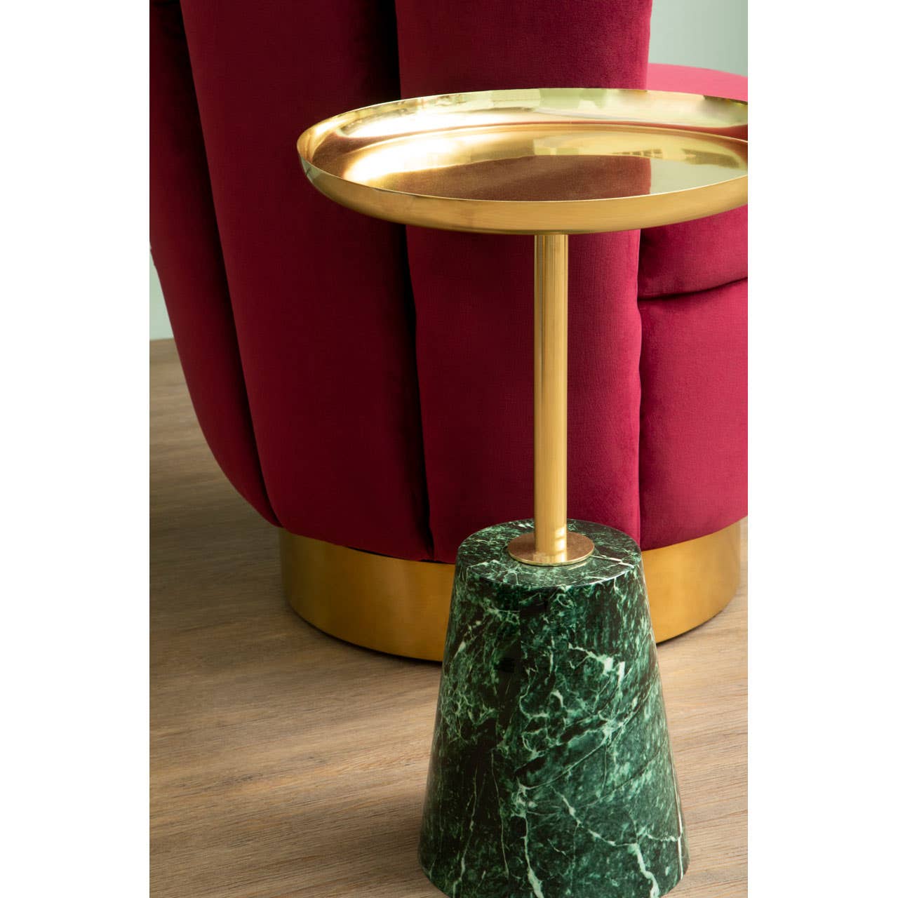 Gold & Green Marble Side