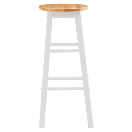 Chester White and Natural Wooden Kitchen or Bar Stool