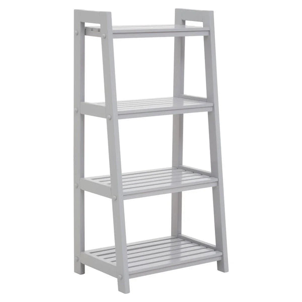 Modern Grey Wood Shelf Unit