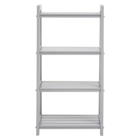 Modern Grey Wood Shelf Unit