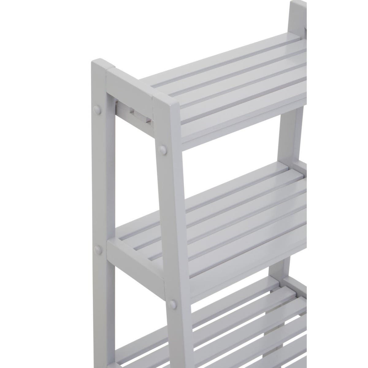 Modern Grey Wood Shelf Unit