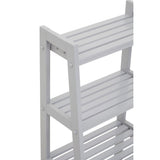 Modern Grey Wood Shelf Unit