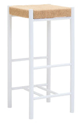Bandar Natural Rope and White Bar Stool