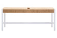 Bandar Large Natural Rope and White Wood Bench