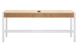 Bandar Large Natural Rope and White Wood Bench
