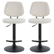 Maxwell Set of 2 Beige Textured Fabric Bar Chairs