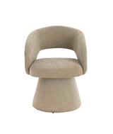 Maxwell Stone Fabric Curved Accent  Dining Chair