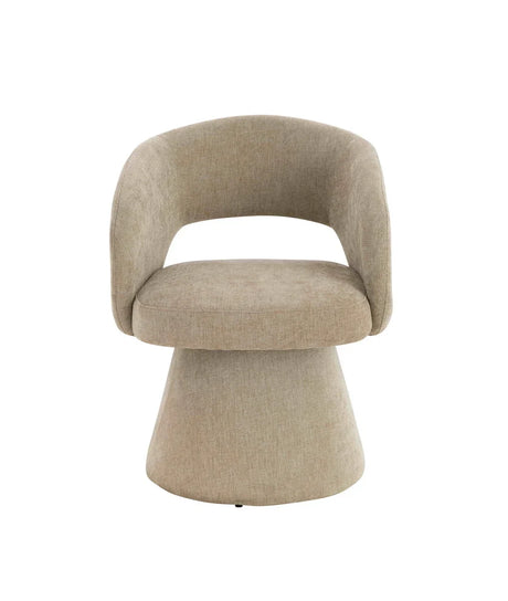 Maxwell Stone Fabric Curved Accent  Dining Chair