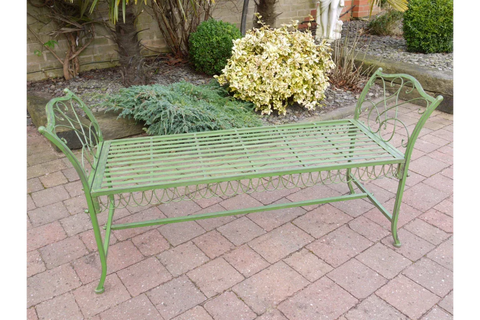 Antique Green Stool Bench - 2425
