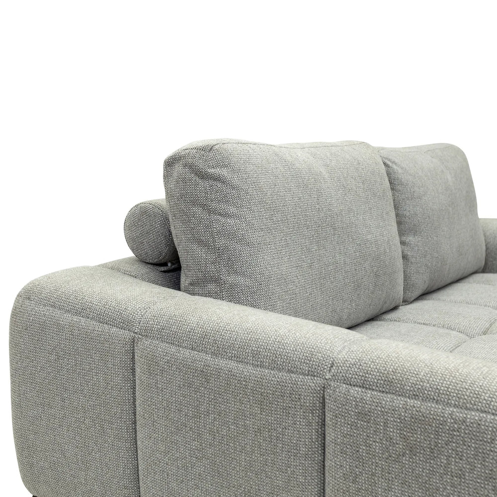 Hallie Fabric 2 Seater - Grey Weave