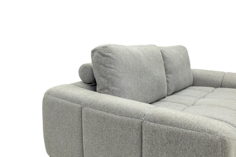Hallie Fabric 2 Seater - Grey Weave