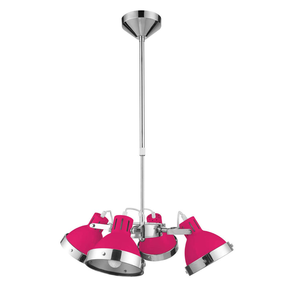 Chrome Pink Pendant Light
