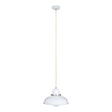 Jasper White Finish Pendant Light with Chrome Detail