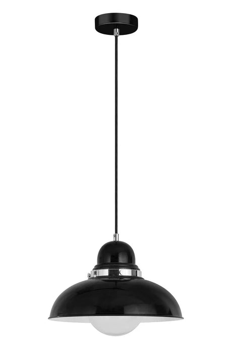 Jasper Black and Chrome Pendant Light