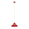 Jasper Red Finish Pendant Light with Chrome Detail
