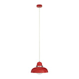 Jasper Red Finish Pendant Light with Chrome Detail