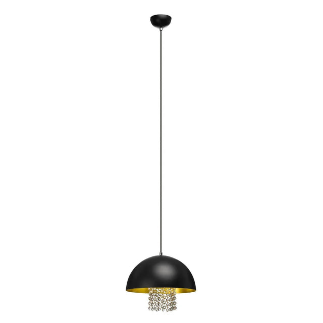 Allaura Black Metal with Crystals Pendant Light