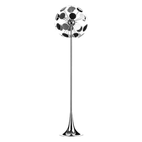 Sphere Chrome Disc Floor Lamp