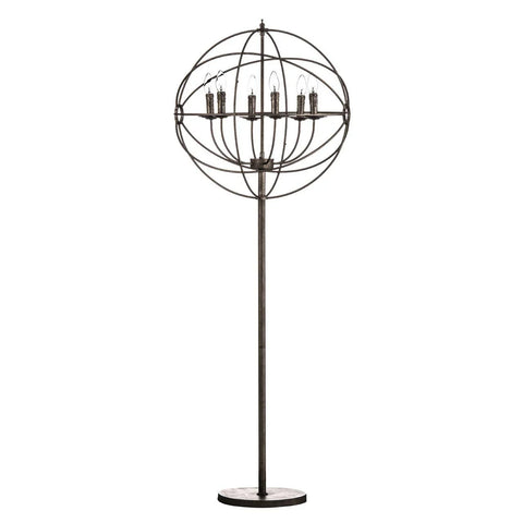 Orbital Metal Globe Floor Lamp