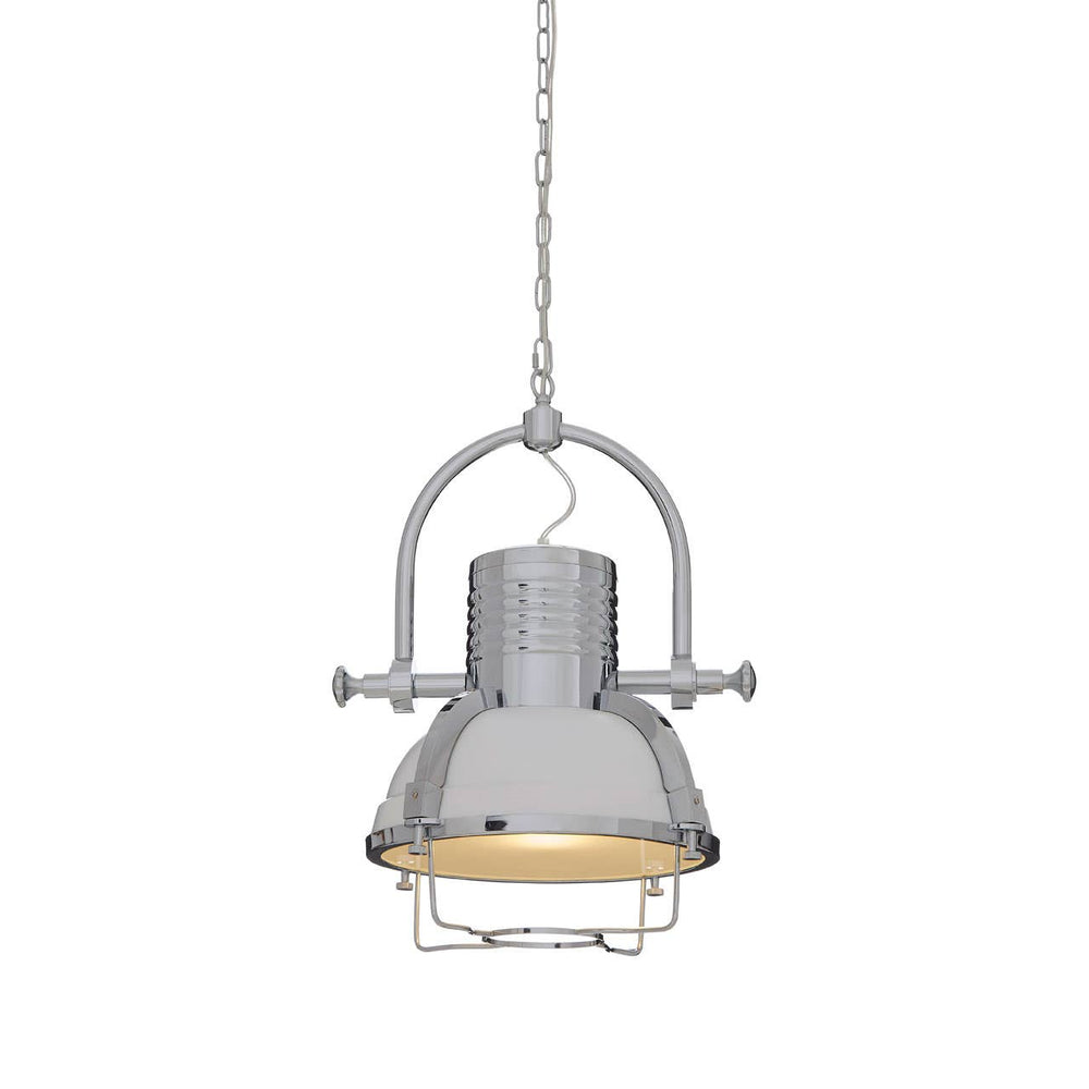 Gleaming Chrome Industrial Pendant Light