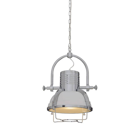 Gleaming Chrome Industrial Pendant Light