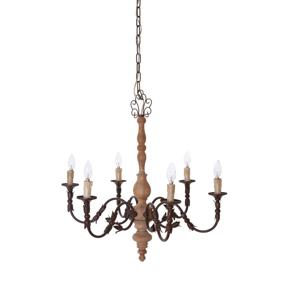 Rustic Candle Chandelier Fixture