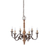 Rustic Candle Chandelier Fixture