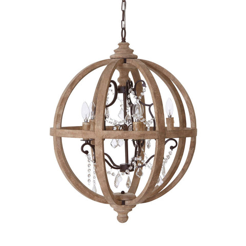 Rustic Cage Candle Chandelier