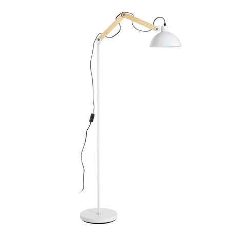Blair White Wood And Metal Floor Lamp