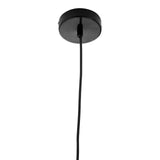 Black ceiling rose with hanging cable for pendant light fixture